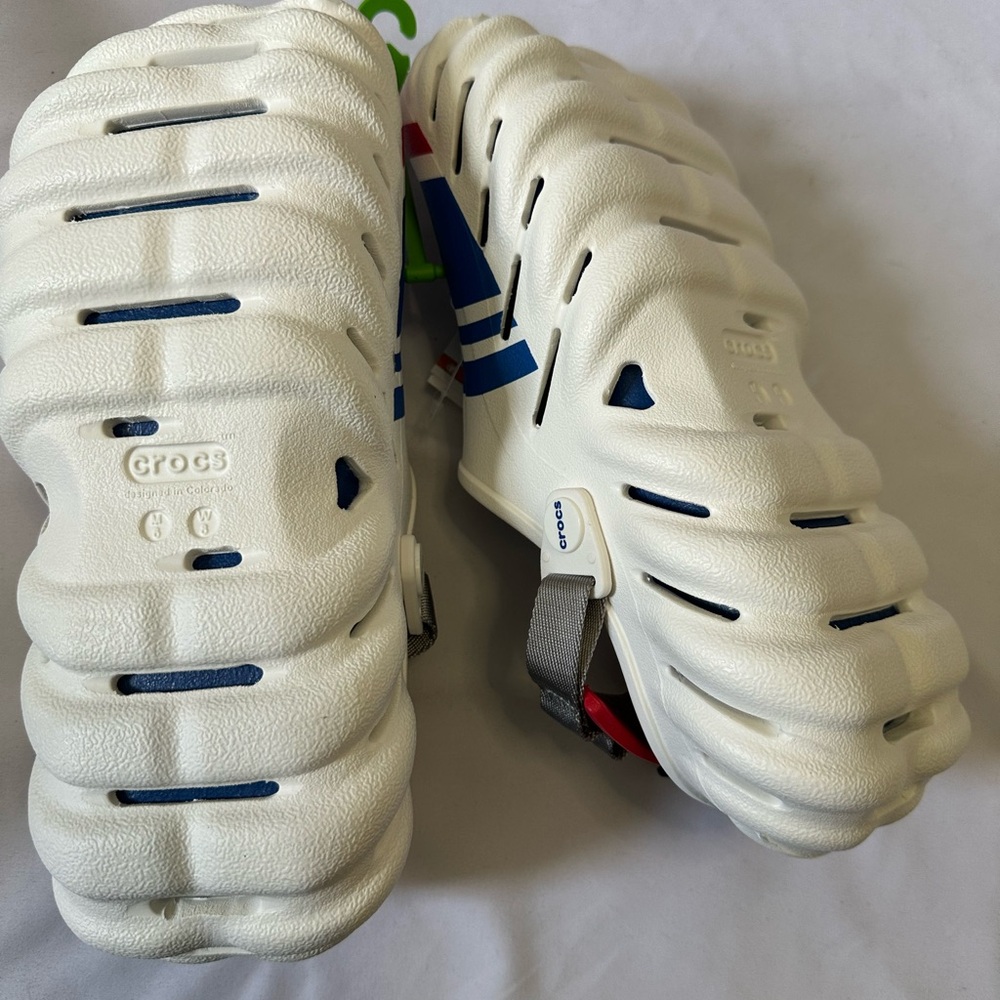 CROCS UNISEX - Captain America Echo Clog - White, Red and Blue Size: 8W - 6M - Picture 11 of 12